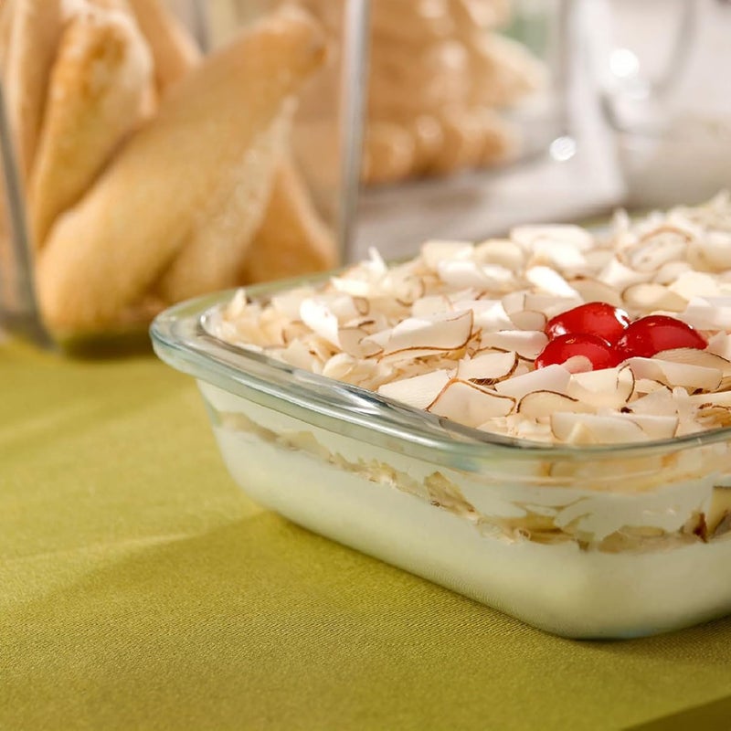 Marinex Rectangular Glass Baking Dish 2.2L, Clear – Oven Safe Transparent Bakeware for Lasagna, Cakes, Brownies, Roasting & Casseroles – Heat Resistant Durable Glass Dish for Home & Kitchen - Image 5